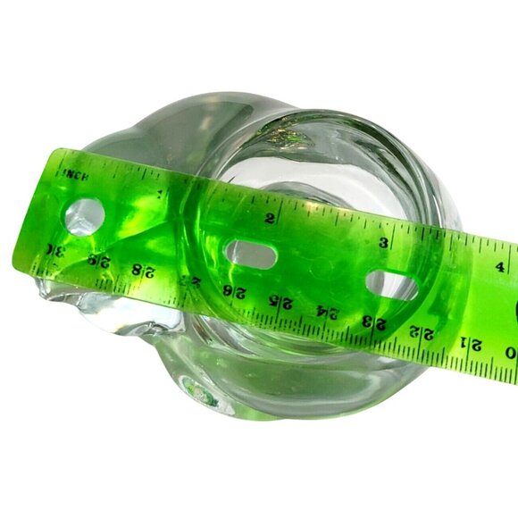 Vintage Indiana Glass Cat Votive Holder Clear Glass Sleeping Kitty Tealight Hold - Picture 10 of 11